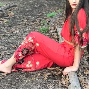 Flower Child two piece in Orange by Shein YL